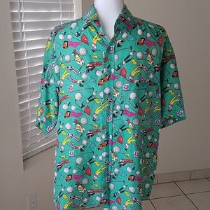 Vintage Colore Italia 100% Silk Button Down Shirt